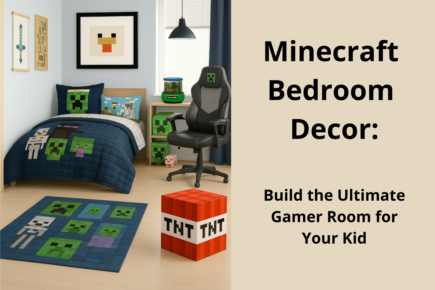 Read more about the article Minecraft Bedroom Decor: Build the Ultimate Gamer Room for Your Kid