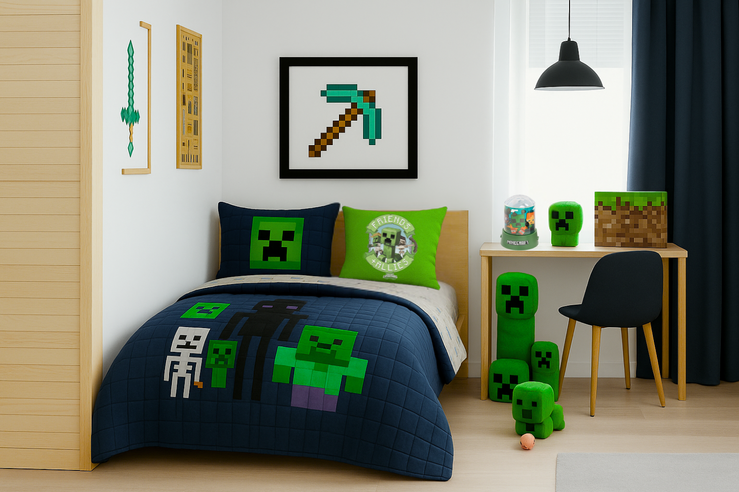 Read more about the article Minecraft Bedroom Decor: Pixel Paradise for Young Gamers