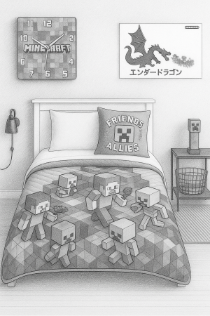 Minecraft Bedroom Decor: Ender Dragon & Creeper Vibes for Young Gamers 2 932091992