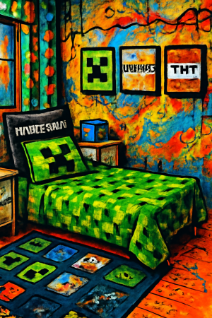Minecraft Bedroom Decor: Pixel-Perfect Inspiration for Young Gamers 2