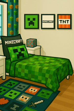 Minecraft Bedroom Decor: Pixel-Perfect Inspiration for Young Gamers 3