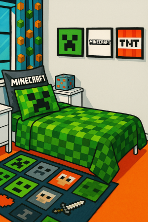 Minecraft Bedroom Decor: Pixel-Perfect Inspiration for Young Gamers 5